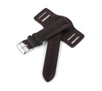 YELEMEABHB Correa de reloj blanda Bund con tapete, 18 mm, 19 mm, 20 mm, 21 mm y 22 mm, resistente al agua, color negro, marrón y café, resistente al sudor. Correa de reloj(Dark coffee,21mm)