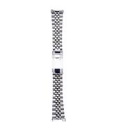 YELEMEABHB Correa de reloj de 19 mm for eslabones de tornillo macizos y extremos curvos huecos, compatible for Seiko 5 SNXS73K1 SNXS75 SNXS77 SNXS79K1 SNX79J1 Correa de reloj