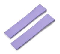 YELEMEABHB Correa de reloj de caucho FKM CTS de 16 mm, 18 mm, 19 mm, 20 mm, 21 mm y 22 mm, for hebilla plateada de mariposa de liberación rápida y corte a medida. Watch clasp(Purple2 No Buckle,19mmx16