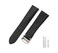 YELEMEABHB Correa de reloj de cuero genuino compatible for Cartier Tank London Solo, suave y cómoda, for estampado de lichi, accesorios for correas de reloj de mujer de 20 mm y 22 mm. Correa de reloj(