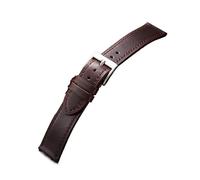 YELEMEABHB Correa de reloj de cuero genuino italiano de 18 mm, 19 mm, 20 mm, 21 mm y 22 mm, hecha a mano, estilo vintage, for cera de aceite, accesorios de pulsera for hombre. Correa de reloj(Red brow