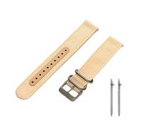 YELEMEABHB Correa de reloj de lona de liberación rápida for cierre de titanio, resistente al agua, de nailon y cuero, for hebilla de titanio for hombre. Watch clasp(T2566M-Strap-BG)