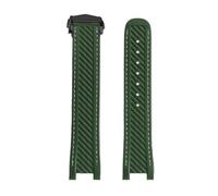 YELEMEABHB Correa de reloj de silicona y caucho de 20 mm compatible for Omega Seamaster 300 AT150 y for Rolex Black Green Water Ghost for hebilla plegable. Correa de reloj(Green black)