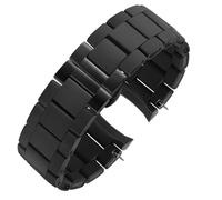 YELEMEABHB Correa de reloj for extremo curvo for Armani AR5905, 5890, 5919, 5906, 5891 y 5920, de 20 mm y 23 mm, color negro, marrón y oro rosa. Correa de reloj(Black black,23mm for men)