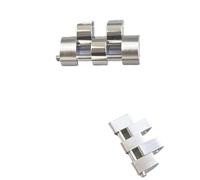 YELEMEABHB Correa de reloj RLX de acero inoxidable de 15,5 mm, color plata y oro, for eslabón de extensión SUB GMT Oyster Jubilee, compatible for RLX 116610, 116710, 126610 y 126500. Watch clasp(Antiq