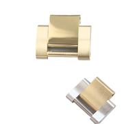 YELEMEABHB Correa de reloj RLX de acero inoxidable de 15,5 mm, color plata y oro, for eslabón de extensión SUB GMT Oyster Jubilee, compatible for RLX 116610, 116710, 126610 y 126500. Watch clasp(Silve