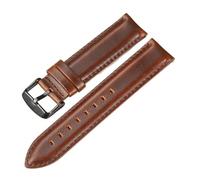 YELEMEABHB Correas de reloj 22 mm, correa cuero for barra resorte liberación rápida, 20 compatible for Samsung Galaxy Watch Correa de reloj(Brown-black buckle,Samsung Active)