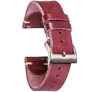 YELEMEABHB Correas de reloj de cuero for hombre, hechas a mano, de liberación rápida, estilo vintage, de repuesto, de 18 mm, 20 mm y 22 mm. Correa de reloj(127-Whisky,20mm)