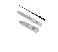 YELEMEABHB Esfera cepillada C3 Verde Luminosa, Ajuste NH34, 35, 36, 38, 70, Movimiento SKX007, manecillas del Reloj Mano(Silver Black Red)