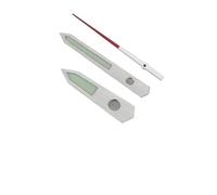 YELEMEABHB Esfera cepillada C3 Verde Luminosa, Ajuste NH34, 35, 36, 38, 70, Movimiento SKX007, manecillas del Reloj Mano(Silver Shiny Red)