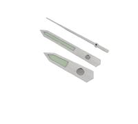 YELEMEABHB Esfera cepillada C3 Verde Luminosa, Ajuste NH34, 35, 36, 38, 70, Movimiento SKX007, manecillas del Reloj Mano(Full Brushed Silver)