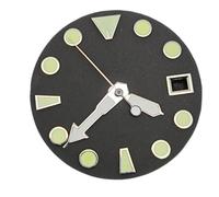 YELEMEABHB Esfera de 28,5 mm for reloj NH35 + juego manecillas luminosas verdes BGW9/C3, accesorios for reparación for mecánico marcar(A2)