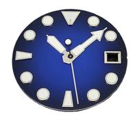 YELEMEABHB Esfera de 28,5 mm for reloj NH35 + juego manecillas luminosas verdes BGW9/C3, accesorios for reparación for mecánico marcar(A30)