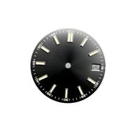 YELEMEABHB Esfera de reloj 28,5 mm, esfera luminosa azul y verde, BGW9, accesorios modificados for movimientos NH35, NH36 4R35 marcar(Gold-b)