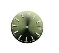 YELEMEABHB Esfera de reloj 28,5 mm, esfera luminosa azul y verde, BGW9, accesorios modificados for movimientos NH35, NH36 4R35 marcar(A2)