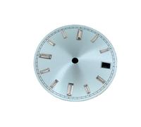 YELEMEABHB Esfera de reloj 28,5 mm for dial for for NH35 NH36, accesorios modificación, piezas reparación marcar(L-blue silver nail)