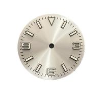 YELEMEABHB Esfera de reloj 28,5 mm + manecillas luminosas verdes modificadas for 369 clavos, compatible for movimientos NH35/NH36/4R/7S marcar(A1)