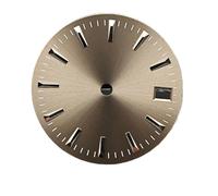 YELEMEABHB Esfera de reloj 29,5 mm, accesorios modificados for movimientos 8215, 8200, 821A y 2813, esfera for calendario, 2824 marcar(Gray Sunburst)