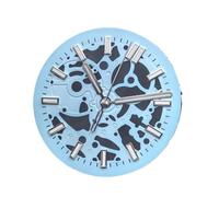 YELEMEABHB Esfera de reloj 29,8 mm for for NH38 NH70, esferas luminosas verdes, accesorios modificados, azul, verde, blanco y negro marcar(L-Blue 719-11hands)