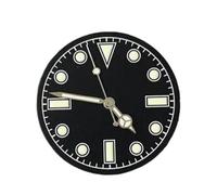 YELEMEABHB Esfera de reloj retro 28,5 mm + manecillas modificadas, esfera luminosa verde for hombre, accesorios for for NH35/NH36 marcar(A4)