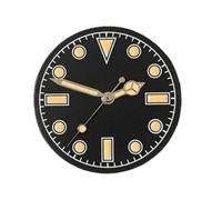 YELEMEABHB Esfera de reloj retro 28,5 mm + manecillas modificadas, esfera luminosa verde for hombre, accesorios for for NH35/NH36 marcar(A6)