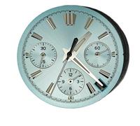 YELEMEABHB Esfera de reloj VK63 29,5 mm, azul hielo luminoso BGW9 for accesorios for cuarzo, base esfera for clavo 3.0 compatible for piezas for Seiko marcar(Set 722-3 722-6)