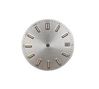 YELEMEABHB Esfera minimalista NH35 de 28,5 mm for fecha y esfera luminosa azul BGW9. Accesorios modificados for for NH35/NH36 marcar(Gold-white)