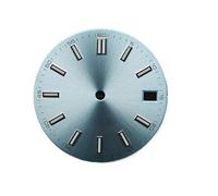 YELEMEABHB Esfera minimalista NH35 de 28,5 mm for fecha y esfera luminosa azul BGW9. Accesorios modificados for for NH35/NH36 marcar(Sky Blue)