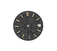 YELEMEABHB Esfera y manecillas del reloj NH35, relojes de 28,5 mm marcar(Black Golden scale)