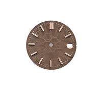 YELEMEABHB Esfera y manecillas del reloj NH35, relojes de 28,5 mm marcar(Coffee Rose scale)