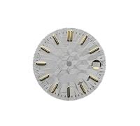 YELEMEABHB Esfera y manecillas del reloj NH35, relojes de 28,5 mm marcar(White Golden scale)
