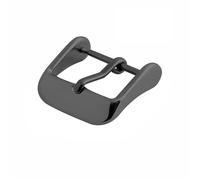 YELEMEABHB Hebilla de acero inoxidable for correa reloj, cierre hebilla metal, color plata, negro, oro rosa, 10/12/14/16/18/20/22 mm, for hombre y mujer Cierre de reloj(Black 18mm)