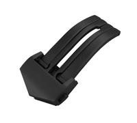 YELEMEABHB Hebilla de reloj de acero inoxidable 316L de 18 mm, compatible for correa de reloj for Tag Heuer de cuero y caucho, cierre desplegable, botón de mariposa, accesorios. Watch clasp(Black Matt