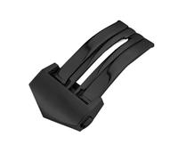 YELEMEABHB Hebilla de reloj de acero inoxidable 316L de 18 mm, compatible for correa de reloj for Tag Heuer de cuero y caucho, cierre desplegable, botón de mariposa, accesorios. Watch clasp(Black Glos