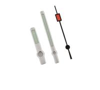 YELEMEABHB Piezas del Reloj Esfera Superior cepillada Dos Lados Brillantes 3 Caras C3 Verde Luminoso Ajuste NH34 35 36 38 70 Movimiento Manecillas del Reloj Mano(Silver Black Orange)