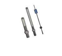 YELEMEABHB Piezas del Reloj Esfera Superior cepillada Dos Lados Brillantes 3 Caras C3 Verde Luminoso Ajuste NH34 35 36 38 70 Movimiento Manecillas del Reloj Mano(Gun Blue)