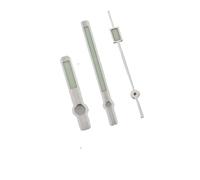 YELEMEABHB Piezas del Reloj Esfera Superior cepillada Dos Lados Brillantes 3 Caras C3 Verde Luminoso Ajuste NH34 35 36 38 70 Movimiento Manecillas del Reloj Mano(Silver)