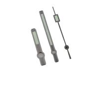 YELEMEABHB Piezas del Reloj Esfera Superior cepillada Dos Lados Brillantes 3 Caras C3 Verde Luminoso Ajuste NH34 35 36 38 70 Movimiento Manecillas del Reloj Mano(Brushed Gun HMS)