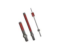 YELEMEABHB Piezas del Reloj Esfera Superior cepillada Dos Lados Brillantes 3 Caras C3 Verde Luminoso Ajuste NH34 35 36 38 70 Movimiento Manecillas del Reloj Mano(Gun Red Shiny Second)