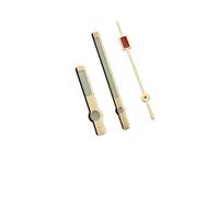 YELEMEABHB Piezas del Reloj Esfera Superior cepillada Dos Lados Brillantes 3 Caras C3 Verde Luminoso Ajuste NH34 35 36 38 70 Movimiento Manecillas del Reloj Mano(Gold Red)