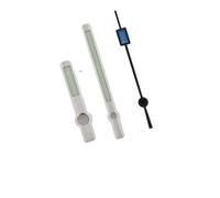 YELEMEABHB Piezas del Reloj Esfera Superior cepillada Dos Lados Brillantes 3 Caras C3 Verde Luminoso Ajuste NH34 35 36 38 70 Movimiento Manecillas del Reloj Mano(Silver Black Blue)