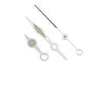 YELEMEABHB Reloj 1059 Style Mods Super C3 for Esfera Verde Luminosa, Compatible for NH34, 35, 36, 38 y 70, Movimiento SKX007, manecillas del Reloj Mano(Silver Red)