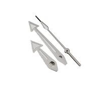 YELEMEABHB Reloj NH35 for manecillas C3, Luminoso, Verde Intenso y Plateado, Tres manecillas, Accesorio for Movimientos automáticos NH34, NH35, NH36, 4R y 7S. Mano