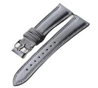 YELEMEABHB Tela Oxford + correa de cuero genuino, 18 19 20 22 mm, liberación suave y rápida, retro a prueba de polvo, impermeable y resistente al desgaste. Correa de reloj(B Silver Brack,19mm)