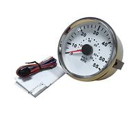 YELEMEABHB Velocímetro de presión Marina Universal 85 mm Barco a Prueba de Agua Calibrador de Velocidad Pitot Tubo de presión de presión 0-35/55/6 5 mph 0-55/90 / 100km / h Velocímetro(White 55MPH