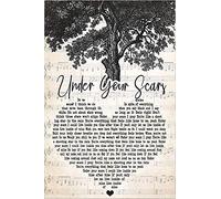 Yelenacca Letrero de estaño con letras de Godsmack con la frase "Under Your Scars", póster divertido y vintage de metal, 20,3 x 30,5 cm