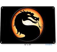 Yelenacca Mortal Kombat - Póster de metal para decoración de teatro de artes marciales A511, letrero de estaño de 7.8 x 11.8 pulgadas