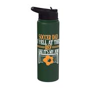 Yell at the Ref like its my job Soccer Dad Stainless Steel Insulated Water Bottle
