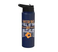 Yell at the Ref like its my job Soccer Dad Stainless Steel Insulated Water Bottle