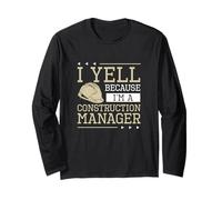 Yell Because I'm A Construction Manager Jobsite Supervisor Manga Larga